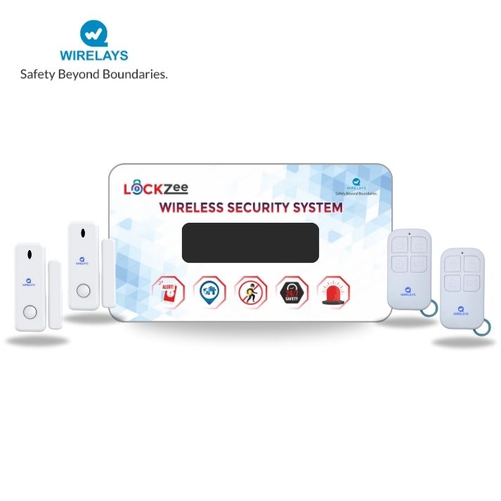 Wirelays Wireless Smart Home Security System Door Security Sensor WiFi and GSM Dual Protection Intruder Alarm System |Model Wirelays-003 (White