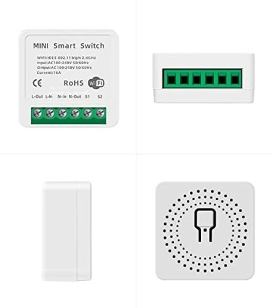 Wirelays Wifi Smart Switch for Alexa/Google Assistant Enabled, Remote Control, Android and iOS Support Switch Make existing switch board to smart switch retrofit solution up to 16Amp load