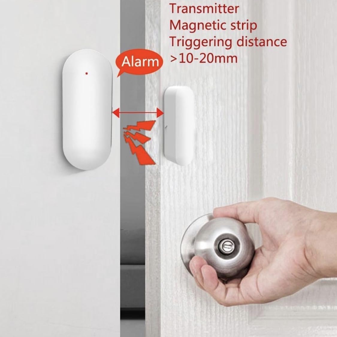 Wirelays WiFi Smart Door Window Magnetic Contact Sensor for Alexa, Google Home, and Support IFTTT (WiFi Door Sensor)
