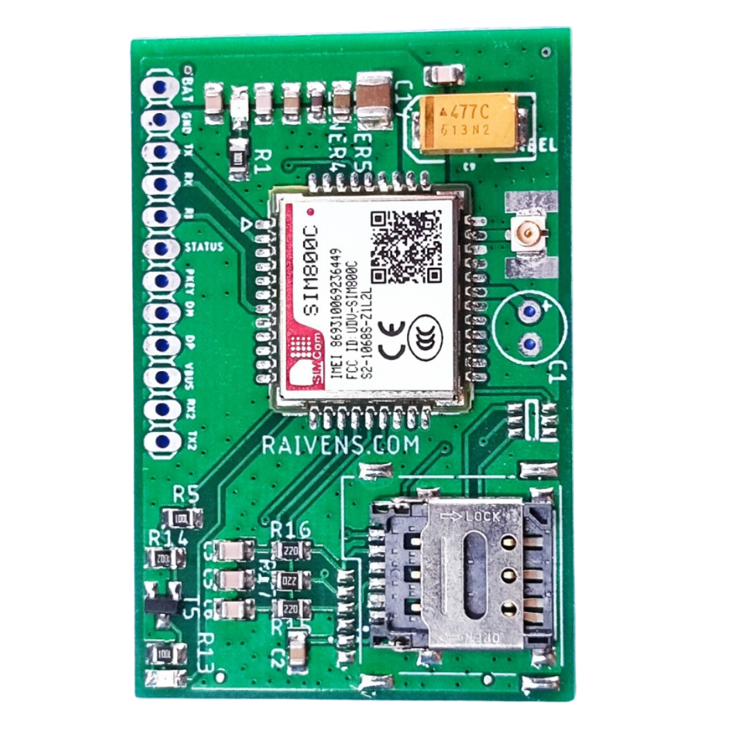 RAIVENS SIM800C GPRS MODULE GSM Module Core Board Quad-band TTL Serial Port with the antenna