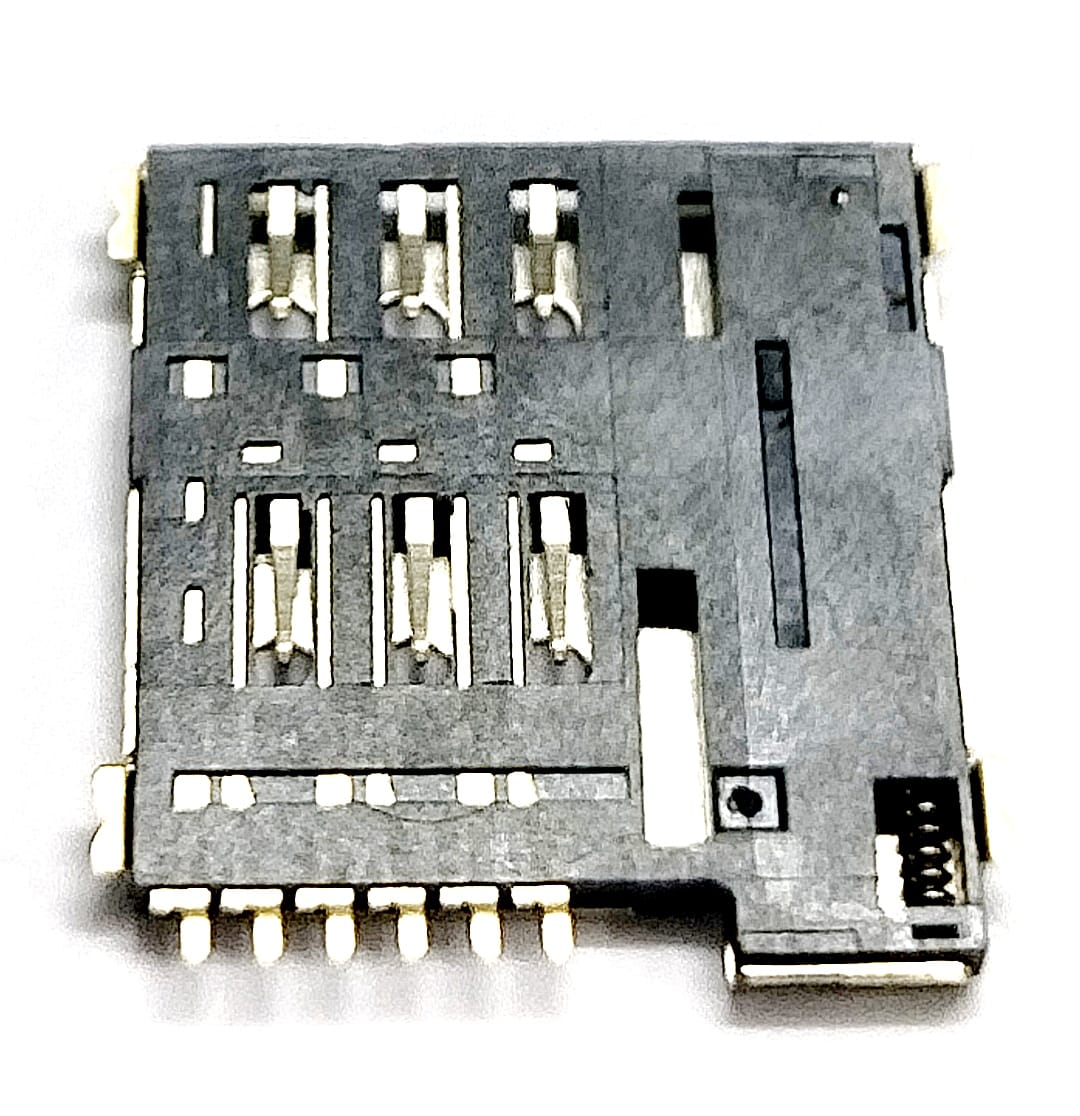Micro SIM Card Holder 6 pin – Spring Loaded Push Type
